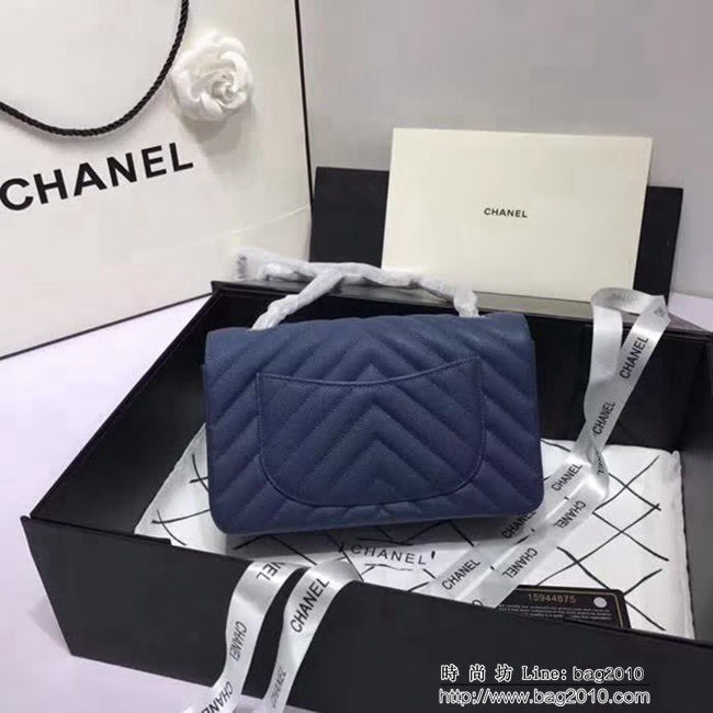 香奈兒CHANEL 升級版V線1116進口球紋皮肩背斜跨鏈條包 DSC1343